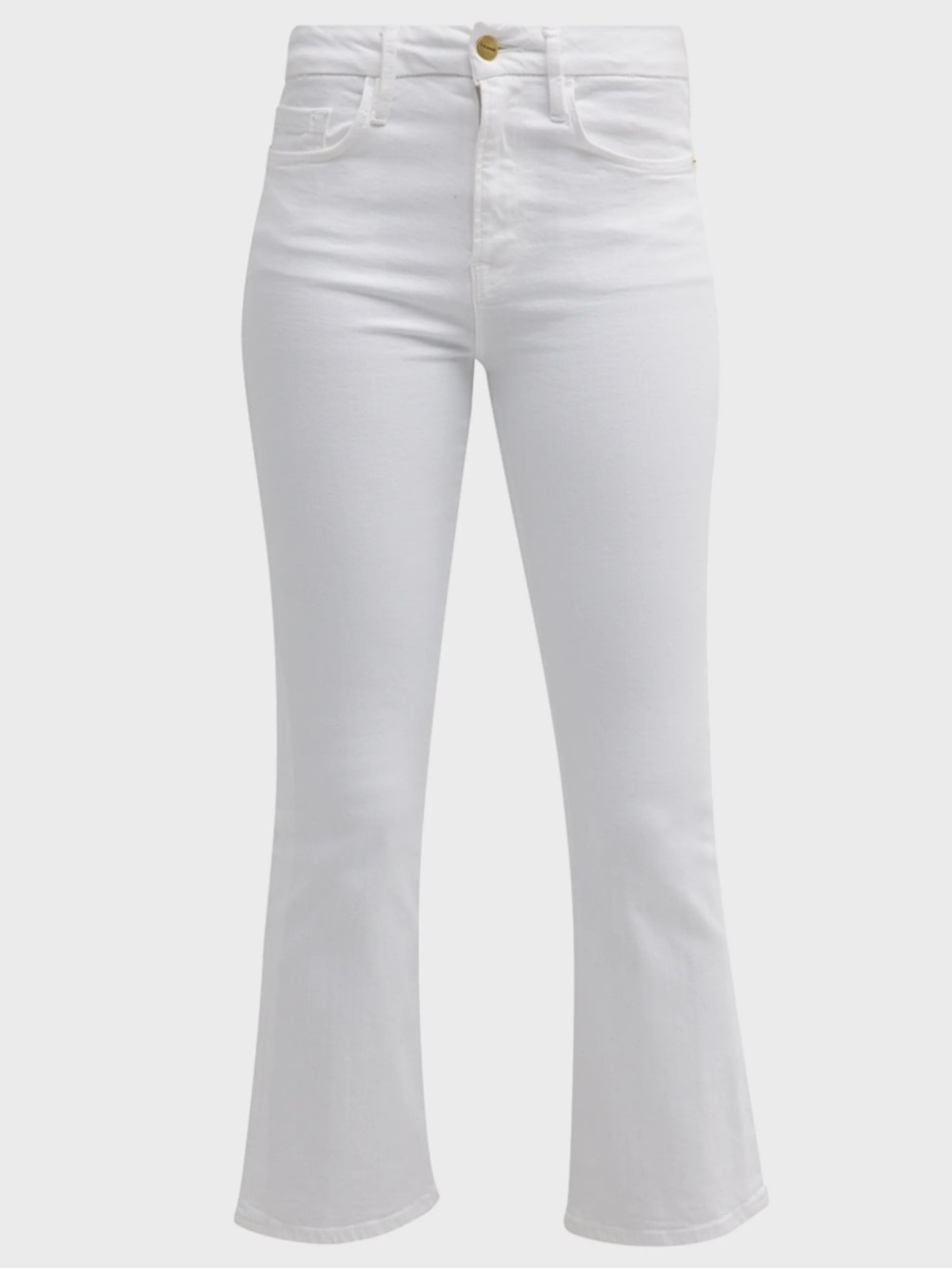 Frame Denim White le mini crop boot Cropped Ankle Jeans